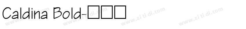 Caldina Bold字体转换